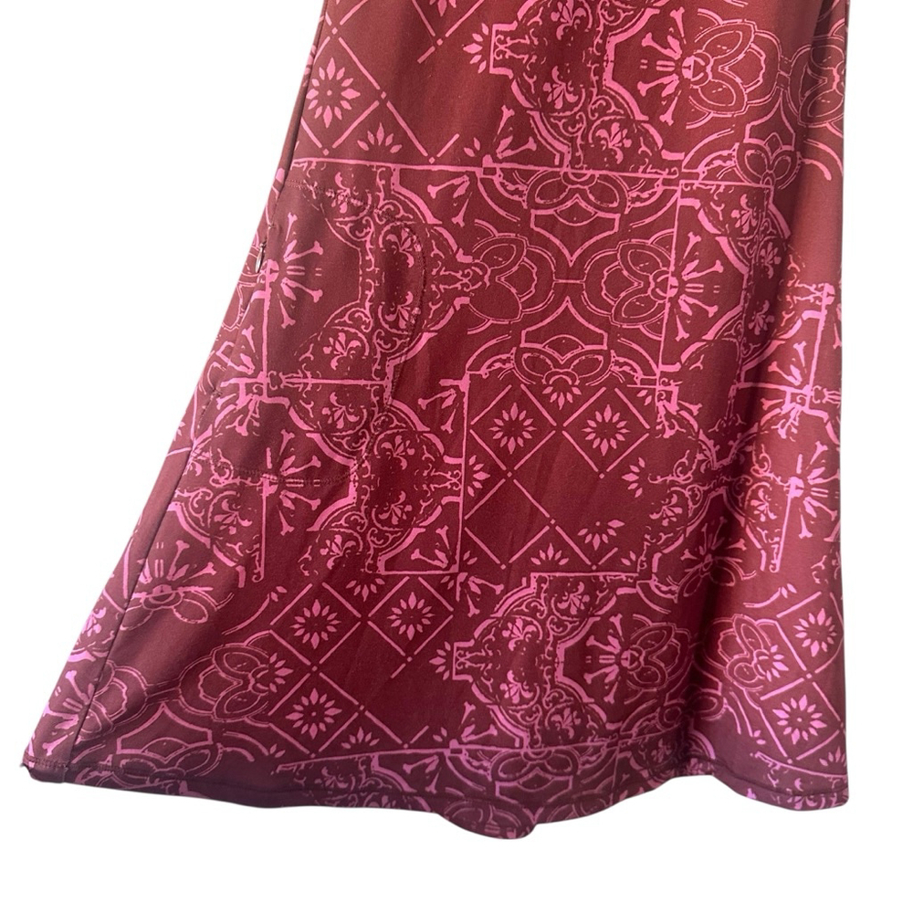 prAna Burgundy Pink Racerback Travel Dress w/ Pocket Size Small - Picture 4 of 9